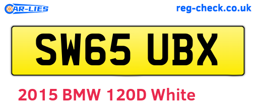 SW65UBX are the vehicle registration plates.