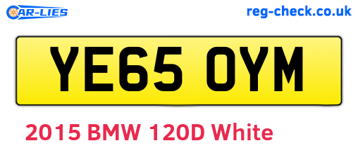 YE65OYM are the vehicle registration plates.