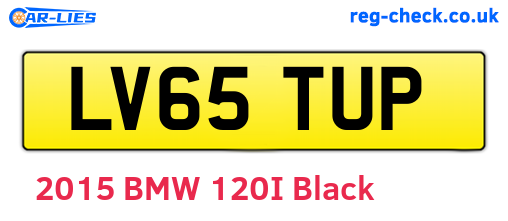 LV65TUP are the vehicle registration plates.