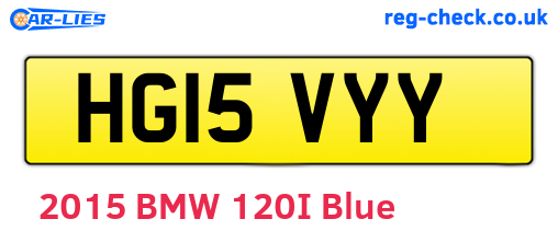 HG15VYY are the vehicle registration plates.