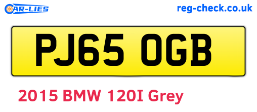 PJ65OGB are the vehicle registration plates.