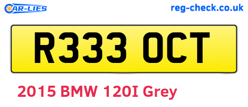 R333OCT are the vehicle registration plates.