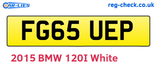 FG65UEP are the vehicle registration plates.