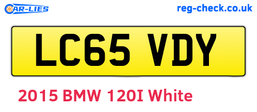 LC65VDY are the vehicle registration plates.