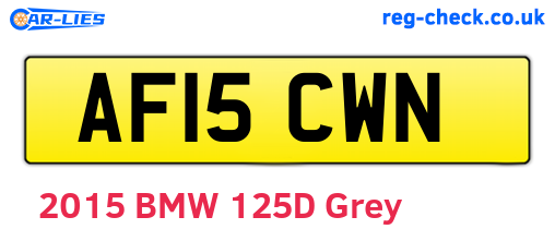 AF15CWN are the vehicle registration plates.