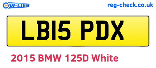 LB15PDX are the vehicle registration plates.