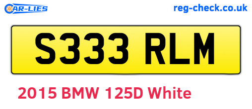 S333RLM are the vehicle registration plates.