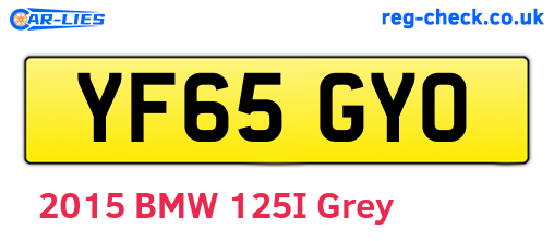 YF65GYO are the vehicle registration plates.
