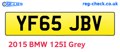 YF65JBV are the vehicle registration plates.