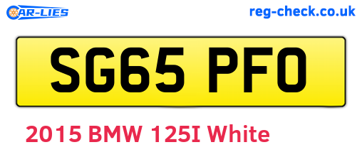 SG65PFO are the vehicle registration plates.