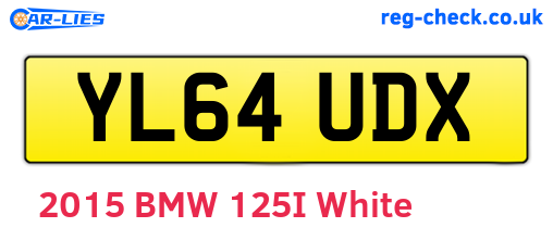 YL64UDX are the vehicle registration plates.