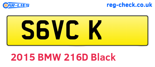 S6VCK are the vehicle registration plates.