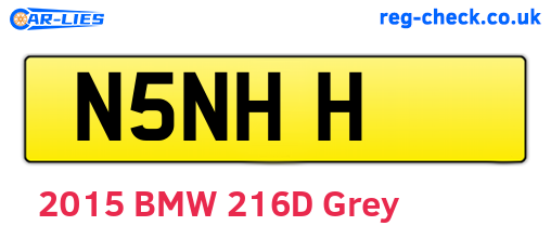 N5NHH are the vehicle registration plates.