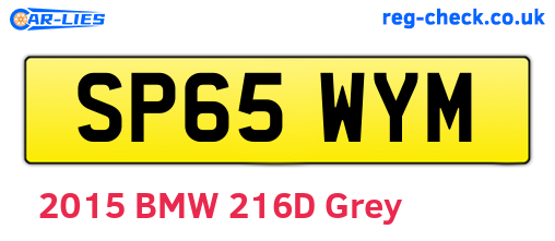 SP65WYM are the vehicle registration plates.