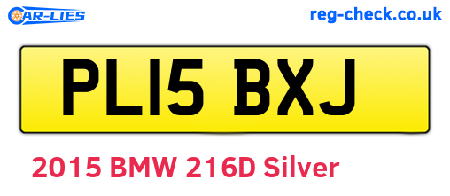 PL15BXJ are the vehicle registration plates.