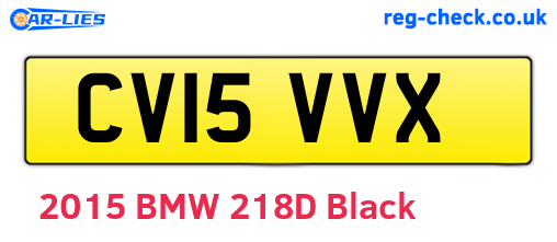 CV15VVX are the vehicle registration plates.