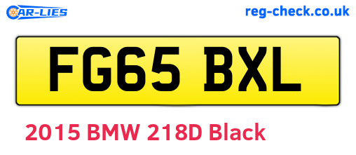 FG65BXL are the vehicle registration plates.