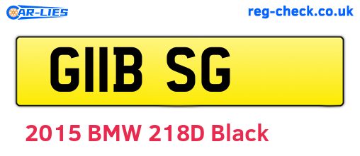 G11BSG are the vehicle registration plates.