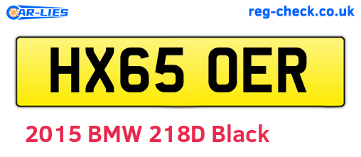 HX65OER are the vehicle registration plates.
