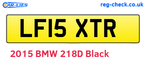 LF15XTR are the vehicle registration plates.