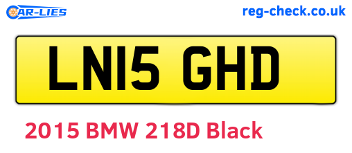 LN15GHD are the vehicle registration plates.
