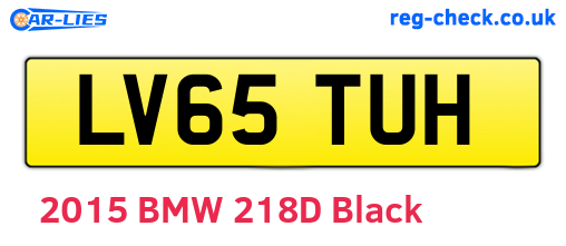LV65TUH are the vehicle registration plates.