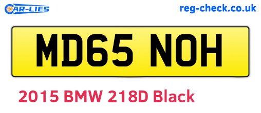 MD65NOH are the vehicle registration plates.