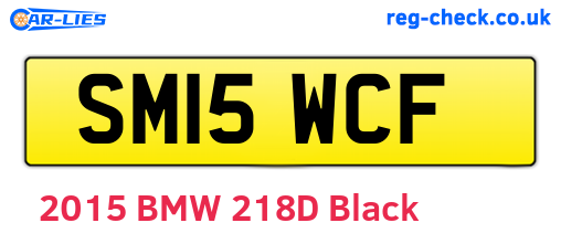 SM15WCF are the vehicle registration plates.