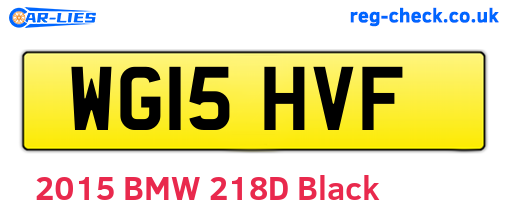 WG15HVF are the vehicle registration plates.