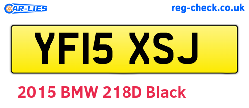 YF15XSJ are the vehicle registration plates.