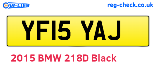 YF15YAJ are the vehicle registration plates.