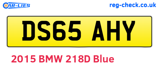 DS65AHY are the vehicle registration plates.