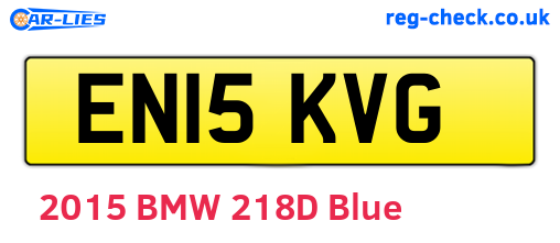 EN15KVG are the vehicle registration plates.