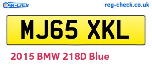 MJ65XKL are the vehicle registration plates.
