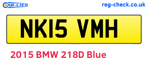 NK15VMH are the vehicle registration plates.