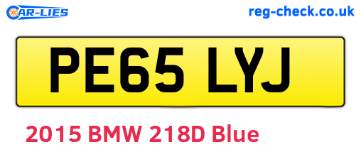 PE65LYJ are the vehicle registration plates.