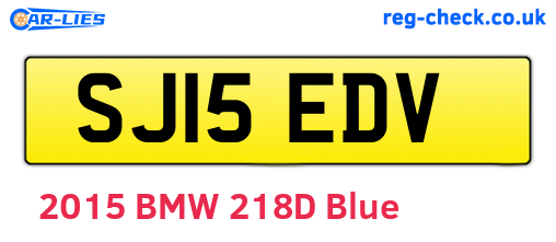 SJ15EDV are the vehicle registration plates.