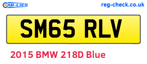 SM65RLV are the vehicle registration plates.