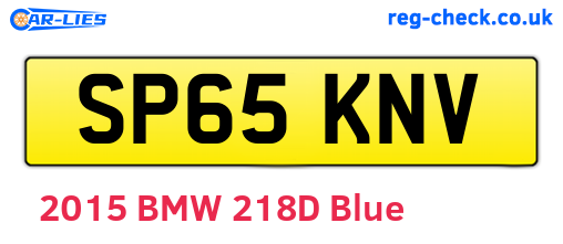 SP65KNV are the vehicle registration plates.