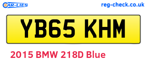 YB65KHM are the vehicle registration plates.