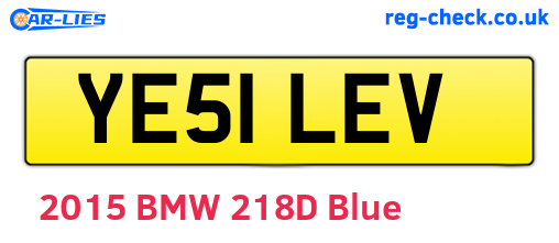 YE51LEV are the vehicle registration plates.