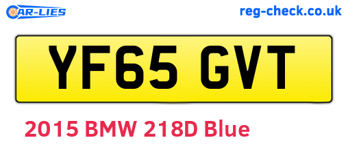 YF65GVT are the vehicle registration plates.