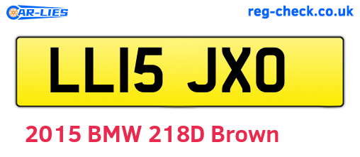 LL15JXO are the vehicle registration plates.