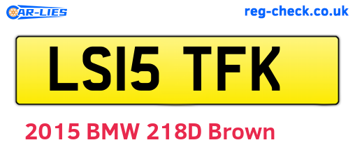 LS15TFK are the vehicle registration plates.