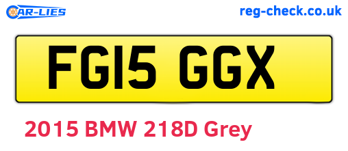 FG15GGX are the vehicle registration plates.