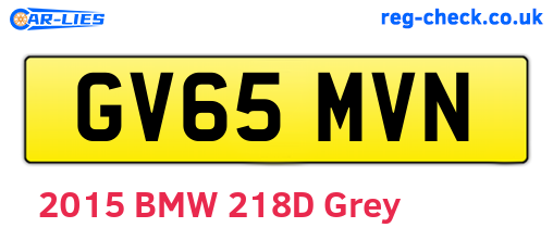 GV65MVN are the vehicle registration plates.
