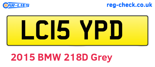 LC15YPD are the vehicle registration plates.