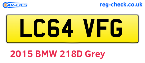 LC64VFG are the vehicle registration plates.