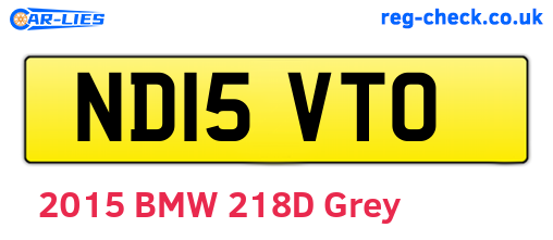 ND15VTO are the vehicle registration plates.
