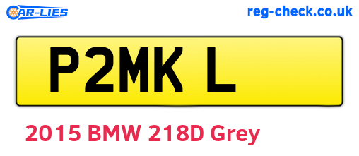 P2MKL are the vehicle registration plates.